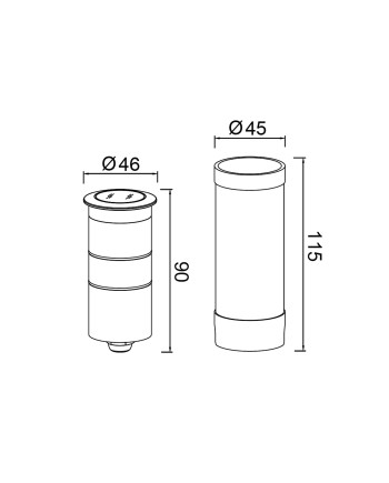 SHIKA * FOCO SUELO LED IP67 6W 3000K